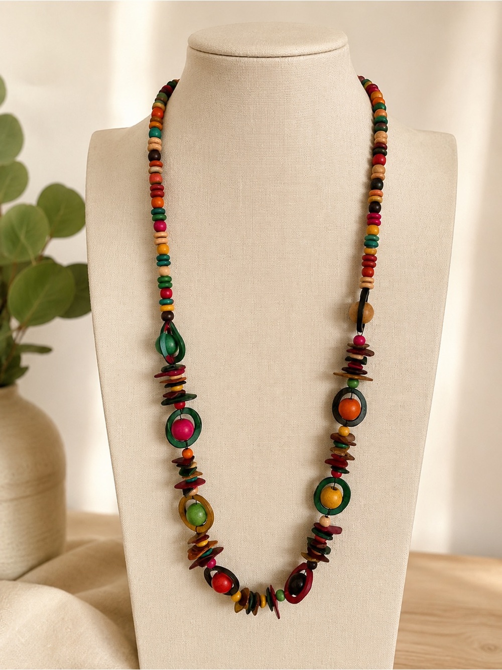 Multicolor Bead Statement Necklace - Women Jewelry
